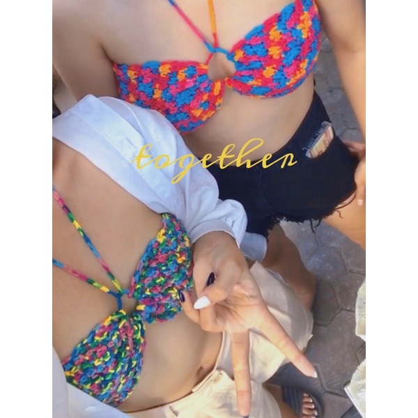 CAMILLA TOP 💘 Áo len móc crochet handmade màu loang hot trend cực dễ thương
