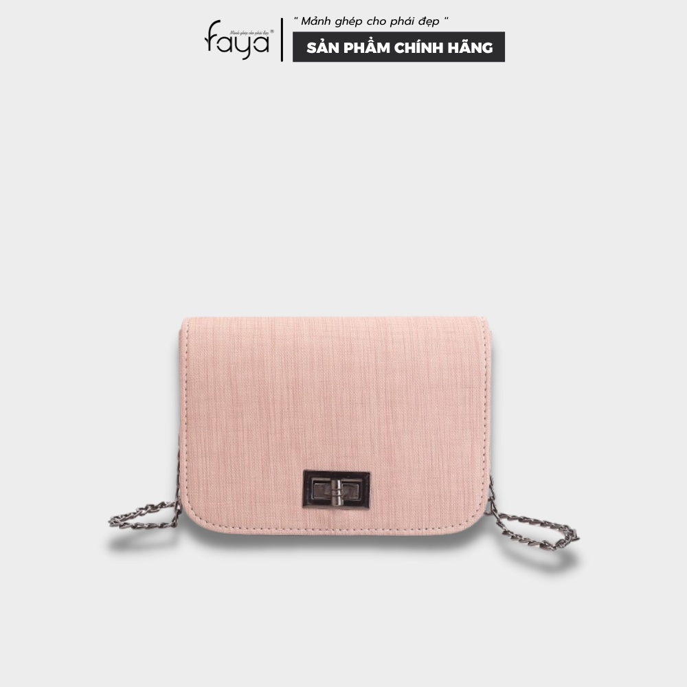 Faya - Túi xách da vân xước đơn giản T763