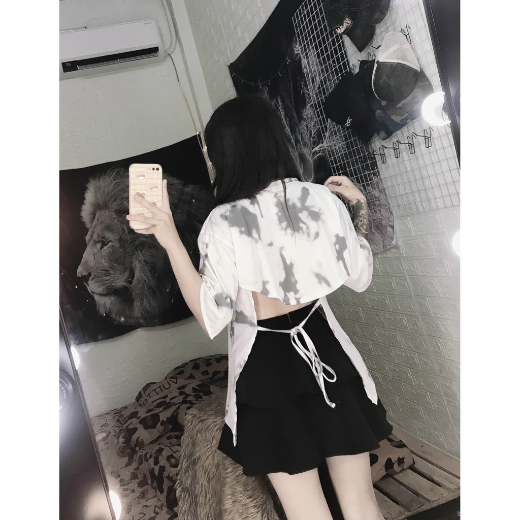 áo xinh 3/4 kiểu màu loang hot hit ảnh thật siêu hot đủ màu