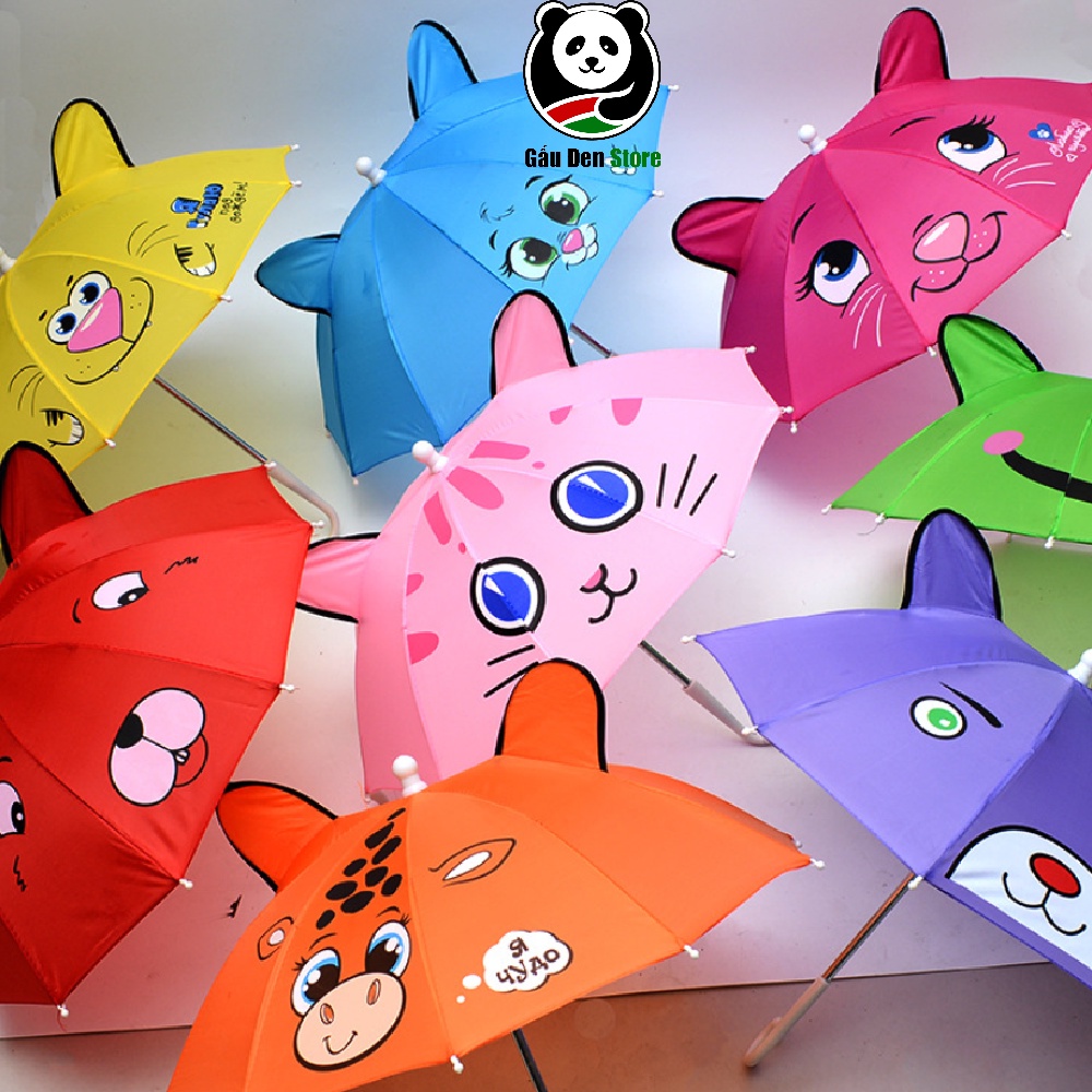 Ô Dù Hình Tai Mèo Họa Tiết Đáng Yêu Cho Bé - Ô Múa Tai Mèo