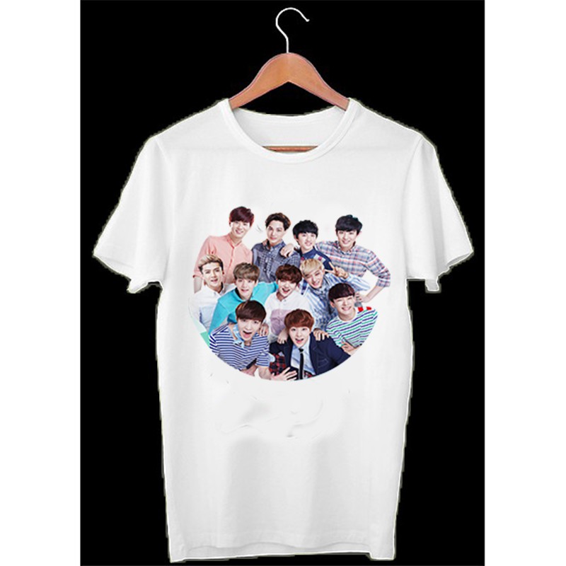 Áo thun Cotton Unisex - Fan EXO Hàn Quốc - K-Pop - Chibi - Exo những màu sắc thanh xuân