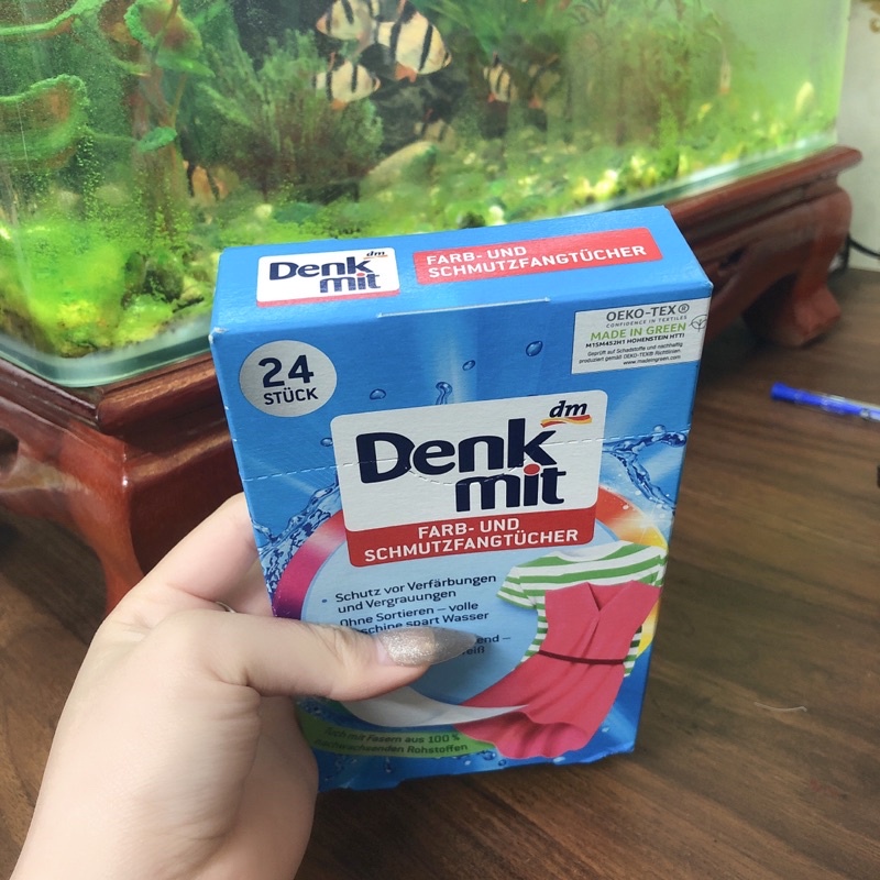 Giấy hút màu và chống phai màu quần áo Denkmit 24 tờ