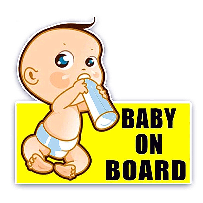 Decal Dán Trên Xe Ô Tô Chữ Baby On Board