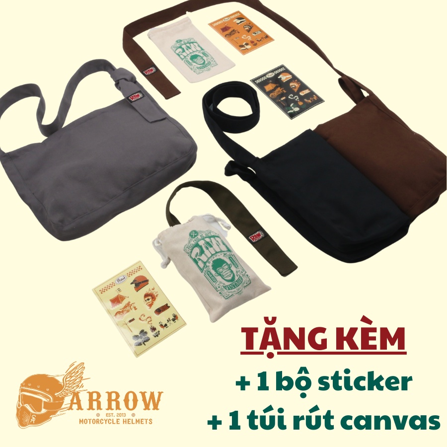 Túi Chéo Knot Basic Tote Canvas Vải Bố Mộc Arrow Shop