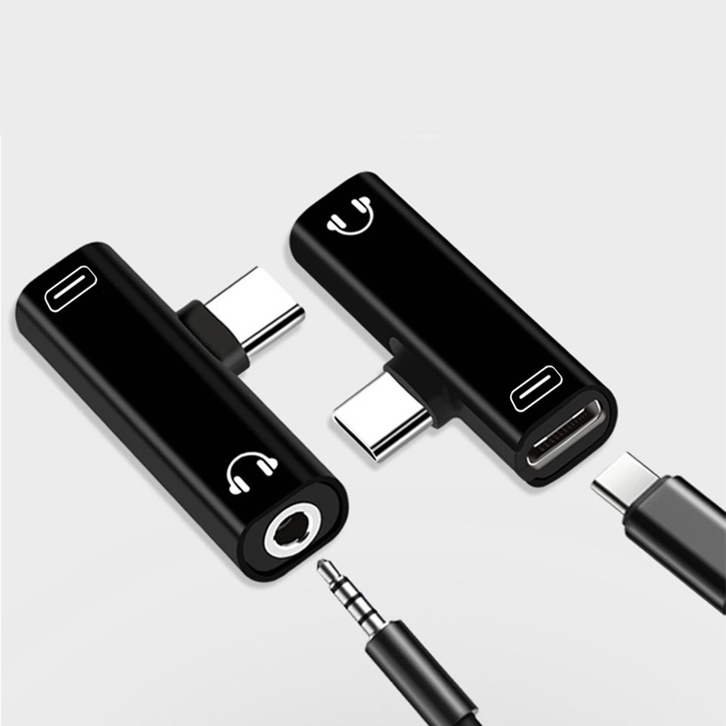 Đầu chuyển đổi 2 trong 1 type C sang jack cắm 3.5mm cho điện thoại Xiaomi