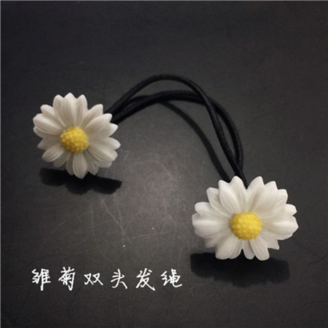 Dây buộc tóc cúc hoạ mi 2 bông