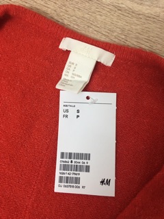 Pass áo len cổ tim HM authentic