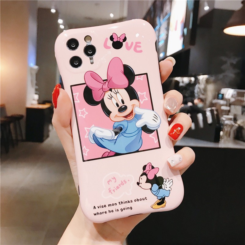 Ốp Điện Thoại Chống Va Đập In Hình Chuột Mickey Minnie Cho Iphone 11 Xmax Se2 Xr I8 I7 7 Plus 8 Plus