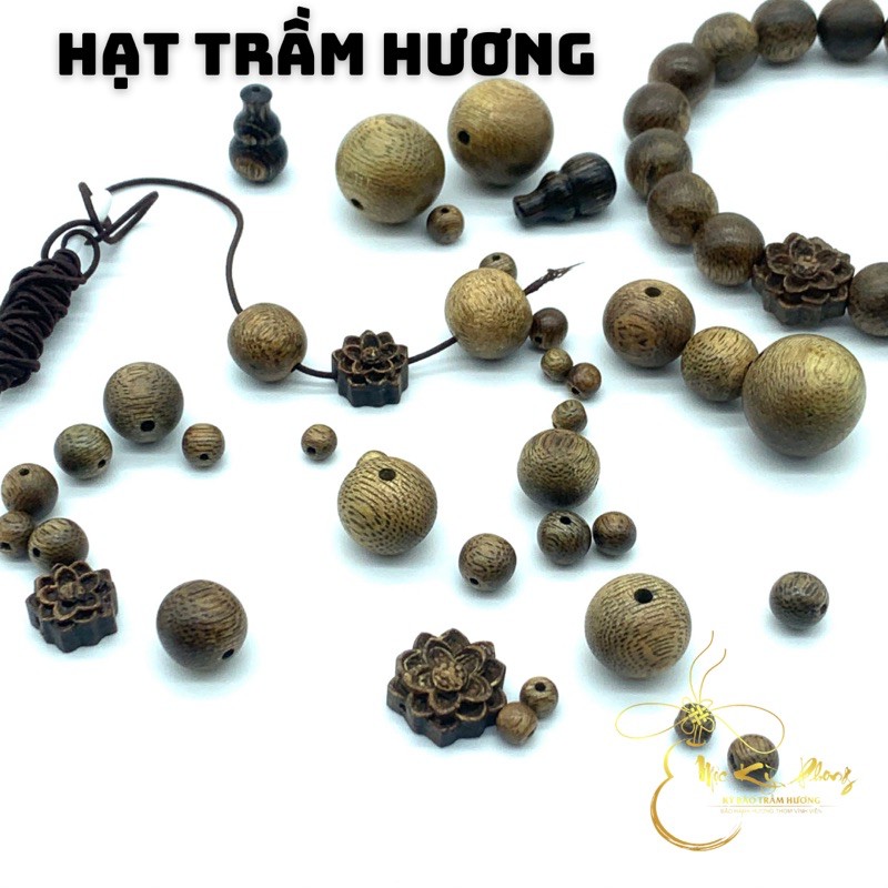 Lẻ 1 Hạt Trầm Hương Tự Nhiên [Mộc Kỳ Phong] DIV Sỏ Dây Handmade Theo Ý Thích, Đủ Size 4mm 6mm 8mm 10mm