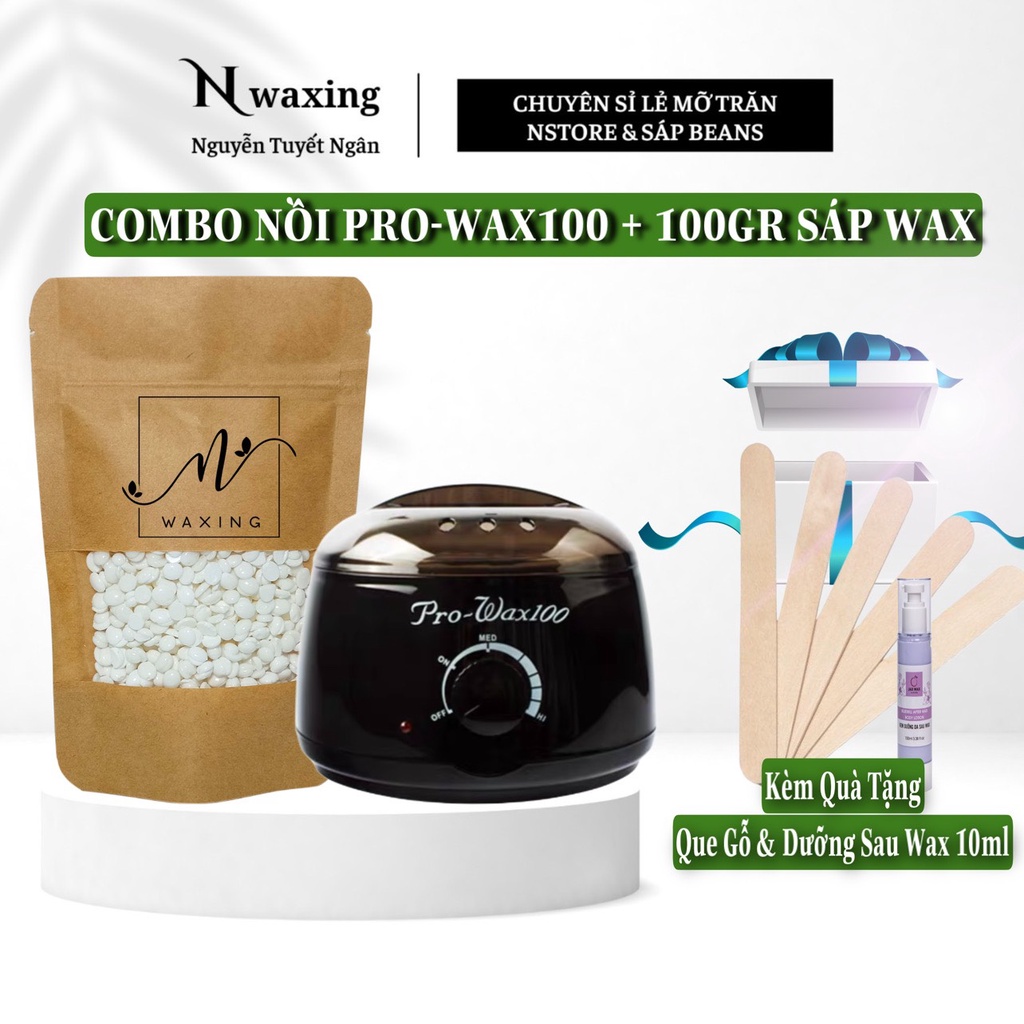 COMBO NỒI NẤU SÁP PROWAX100 VÀ 100GR SÁP TẶNG KÈM QUÀ