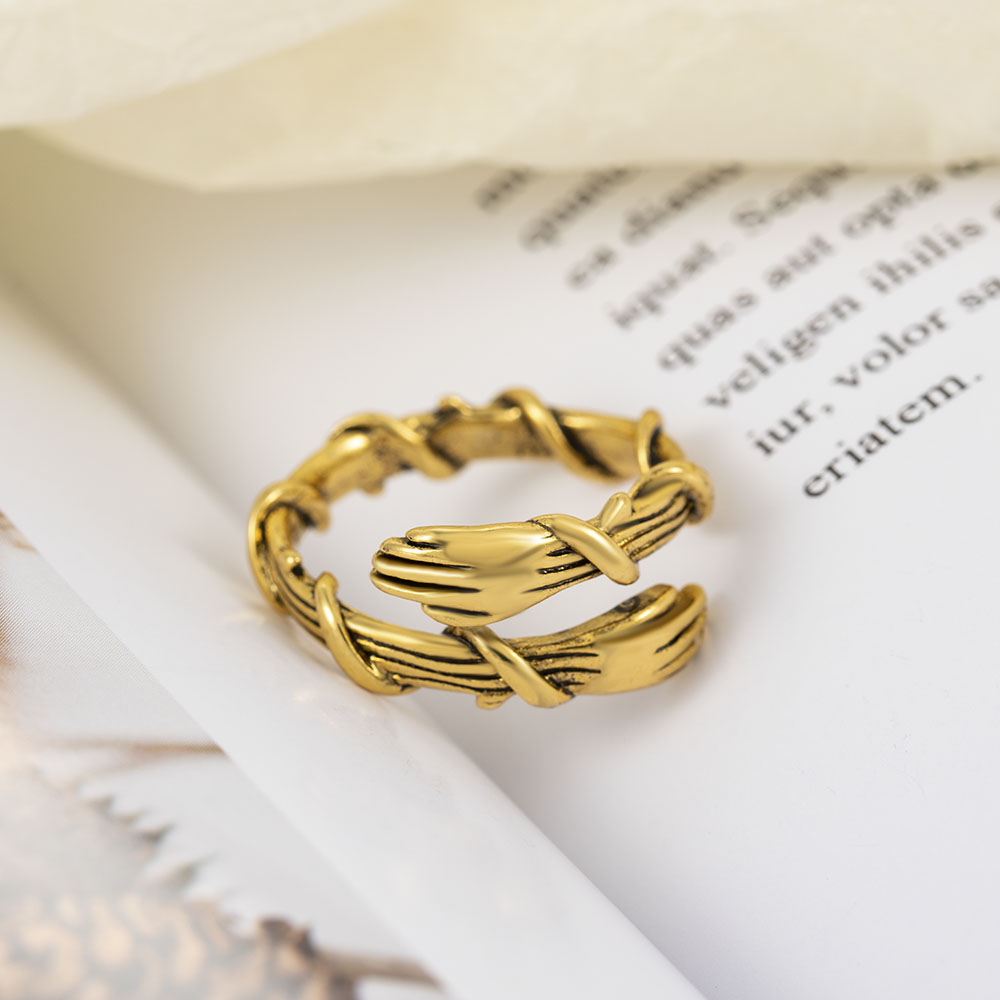 Nhẫn Đeo Tay Kim Loại Tạo Hình Bàn Tay Sáng Tạo