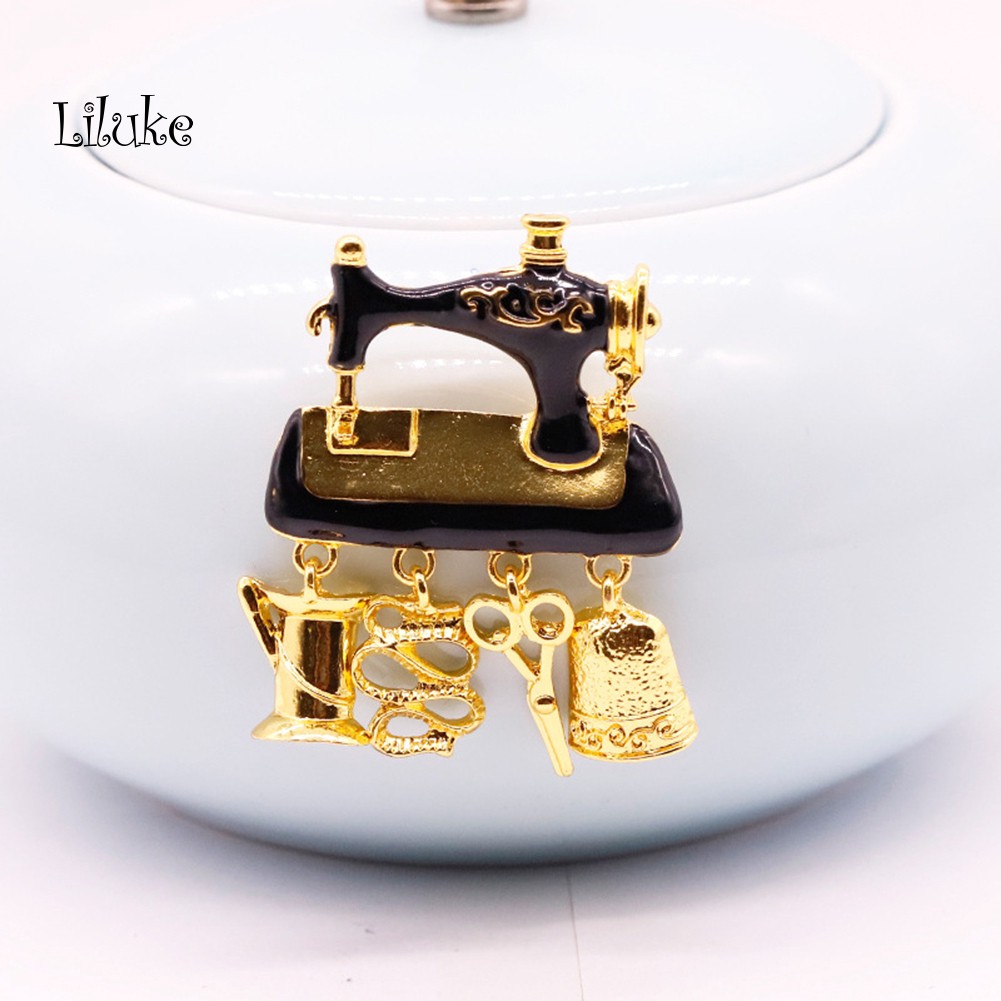 【LK】Women Vintage Sewing Machine Brooch Pin Shirt Sweater Neck Clip Backpack Badge | BigBuy360 - bigbuy360.vn