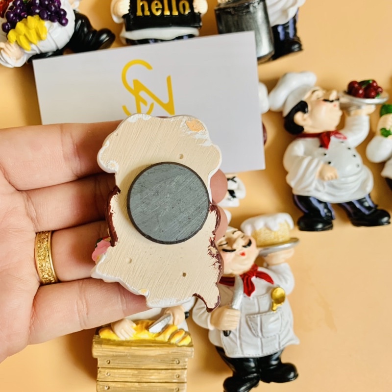 Nam châm hít tủ lạnh trang trí bếp hình ảnh đầu bếp dễ thương