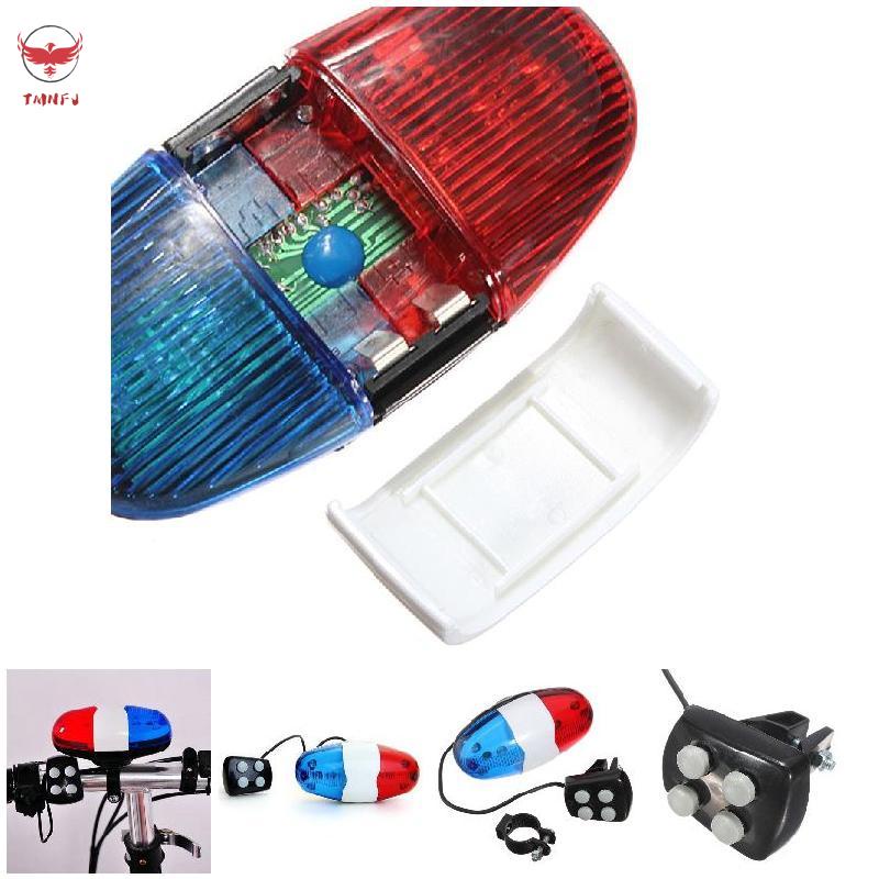 Còi Cảnh Sát Báo Động 4 Âm Thanh 6 Đèn LED 4 Âm Thanh Gắn Đuôi Xe Đạp
