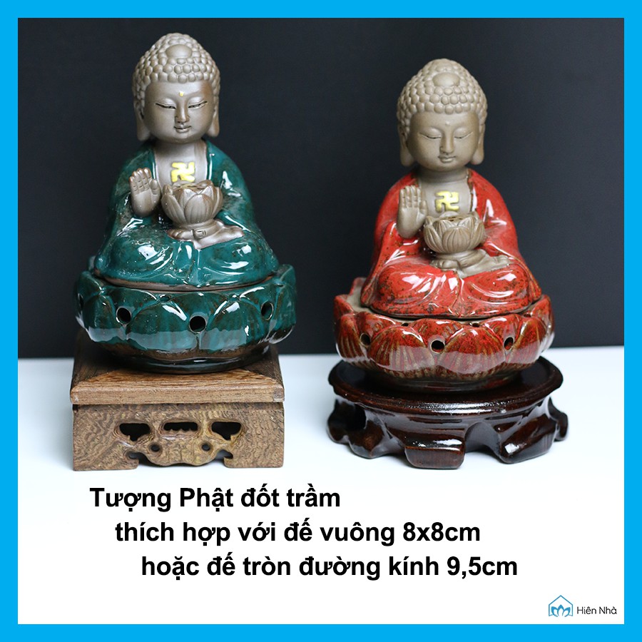 Đế gỗ tròn, vuông, hình chữ nhật trưng bày Lư xông trầm. Kỷ tròn, kỷ vuông đặt bằng gỗ tự nhiên - Hiên nhà