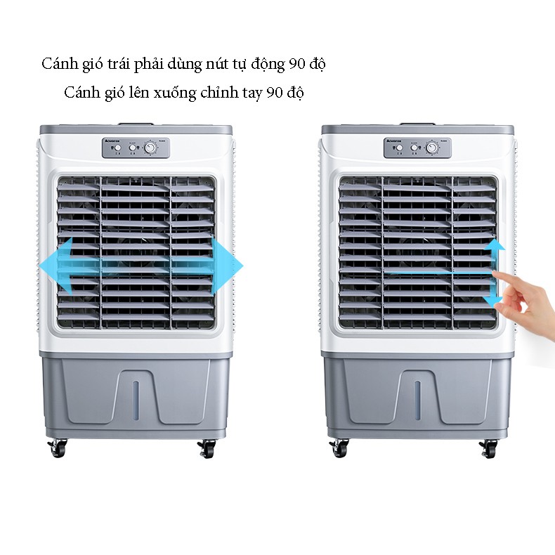 Quạt điều hòa, quạt đá Chigo cỡ lớn L251JS chứa 55L(+5L ở trên ngăn tiếp nước tổng 60L)