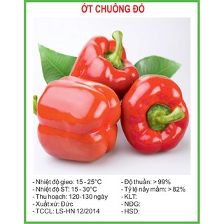 Hạt Giống Ớt chuông đỏ 10 Hạt/ Gói
