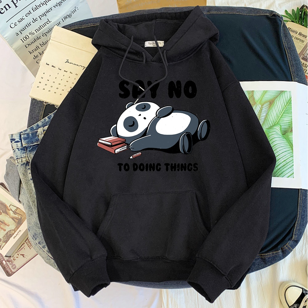 Áo Hoodie in hình Ngủ Gấu Trúc Say No hoody Nam Nữ Unisex đường phố