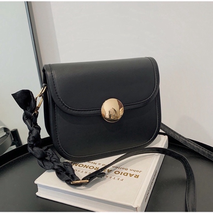 Túi đeo chéo nữ đẹp da mềm, túi xách nữ đeo chéo thời trang khoá tròn cute đi chơi