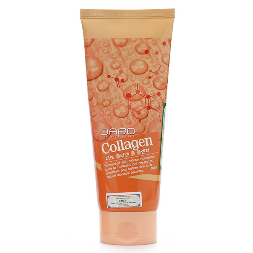 Sữa rửa mặt Collagen làm mờ thâm nám, giúp da sáng mềm mịn Dabo Collagen Cleansing Foarm 180ml