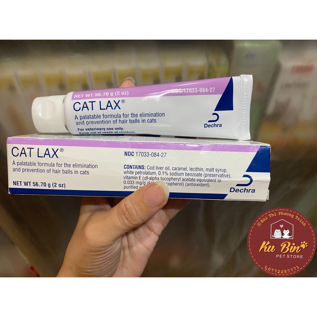 Gel dinh dưỡng CAT LAX dưỡng lông và tiêu búi lông cho mèo tuýp 56gr