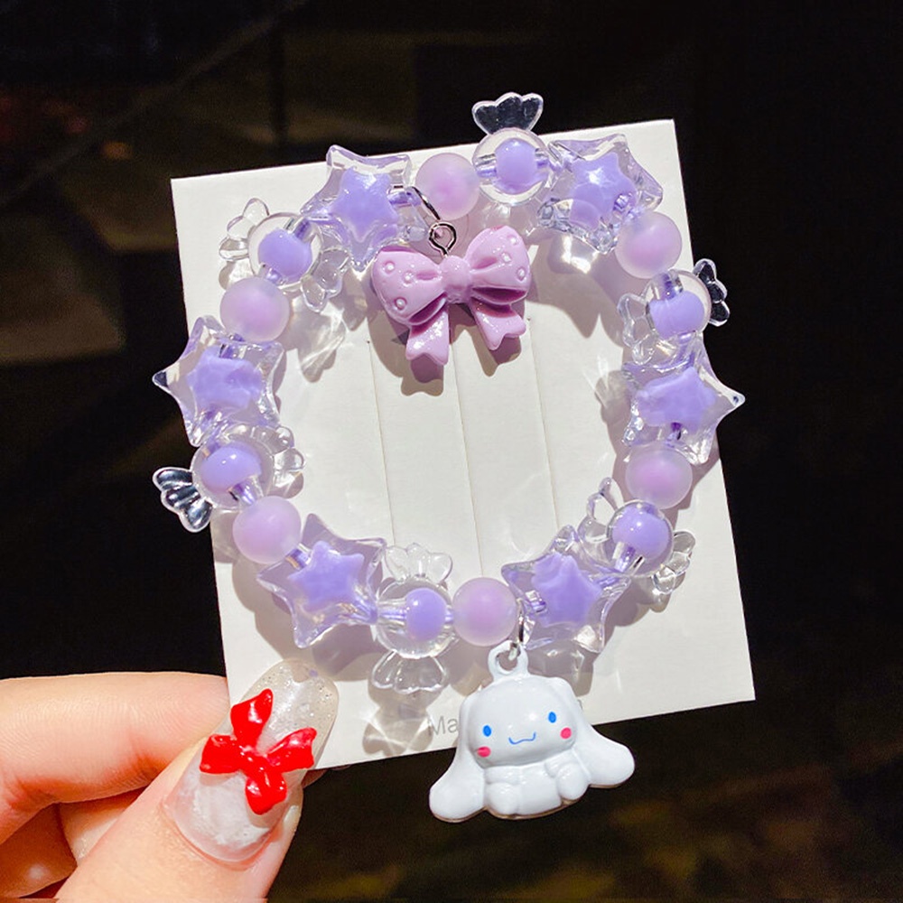 Vòng Đeo Tay Chuỗi Hạt Màu Kẹo Hình Chú Cún Cinnamon Dễ Thương Thời Trang Cho Nữ