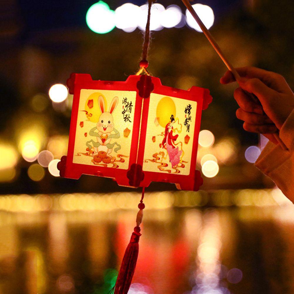 MIQUEL Lồng Đèn Thủ Công Hình Thỏ Phong Cách Trung Hoa Cổ Điển