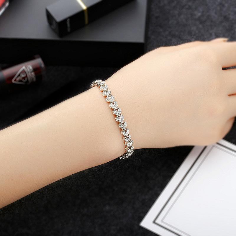 Vòng tay kết hạt LĂNG BẢN DÀY đính đá trang sức nữ Lắc tay xinh xắn dễ thương