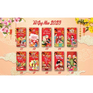 Sỉ 10 bao lì xì  Tết 2023 (được chọn mẫu)