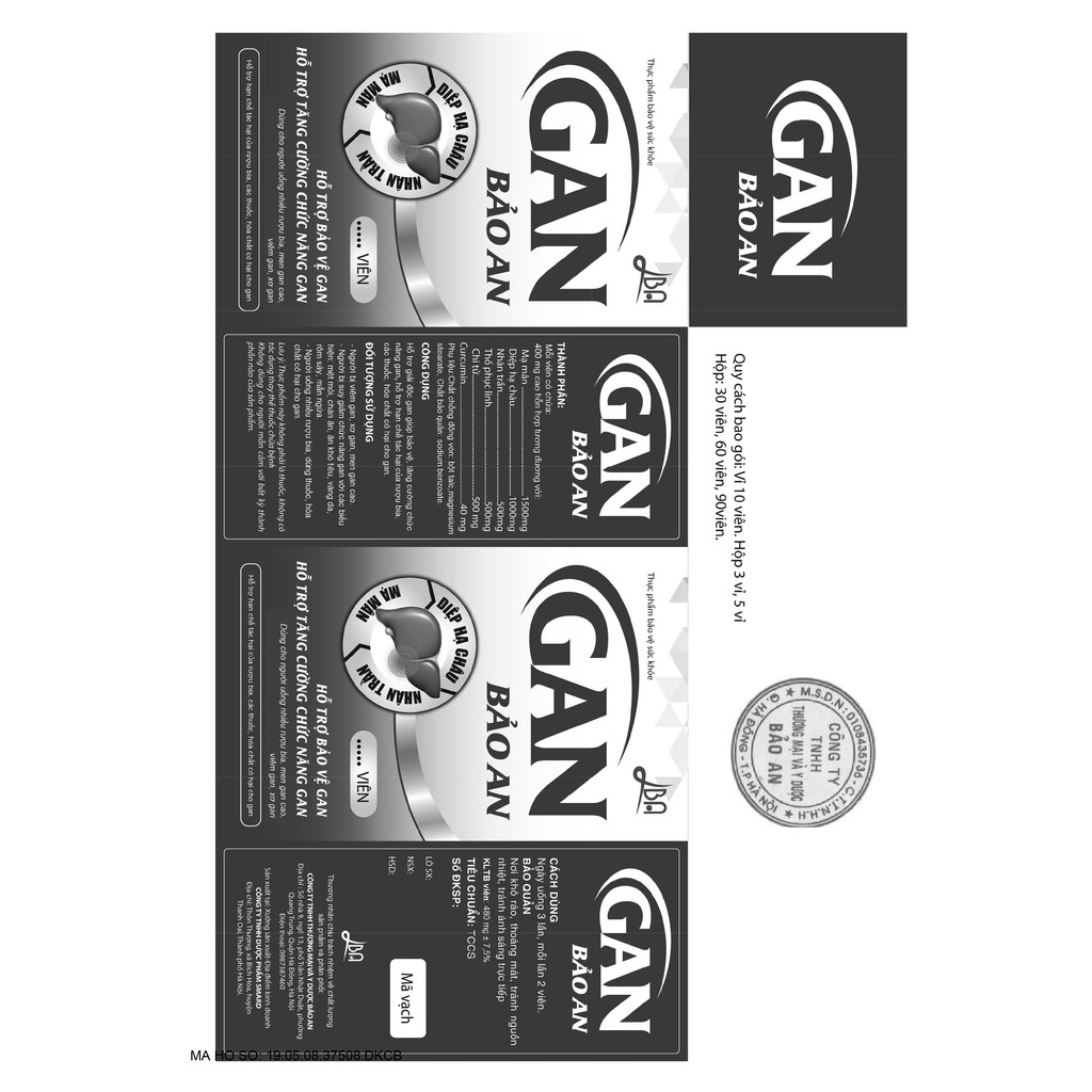 GAN BẢO AN - BẢO VỆ, TĂNG CƯỜNG CHỨC NĂNG GAN, DÙNG CHO NGƯỜI UỐNG NHIỀU BIA RƯỢU, MEN GAN CAO, VIÊM GAN