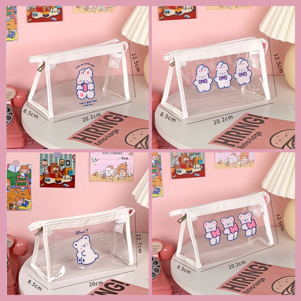 TÚI TIỆN DỤNG TRONG SUỐT CUTIE (NHIỀU MẪU)