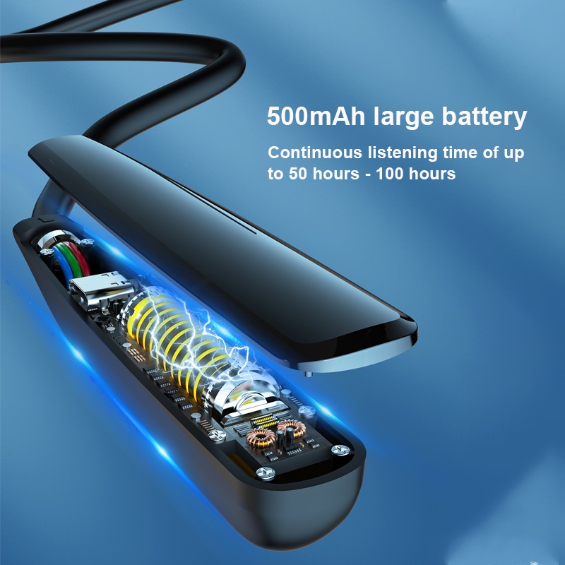 Tai Nghe y10 bluetooth 5.3 80h Đeo Cổ Âm Thanh Sống Động Chất Lượng Cao