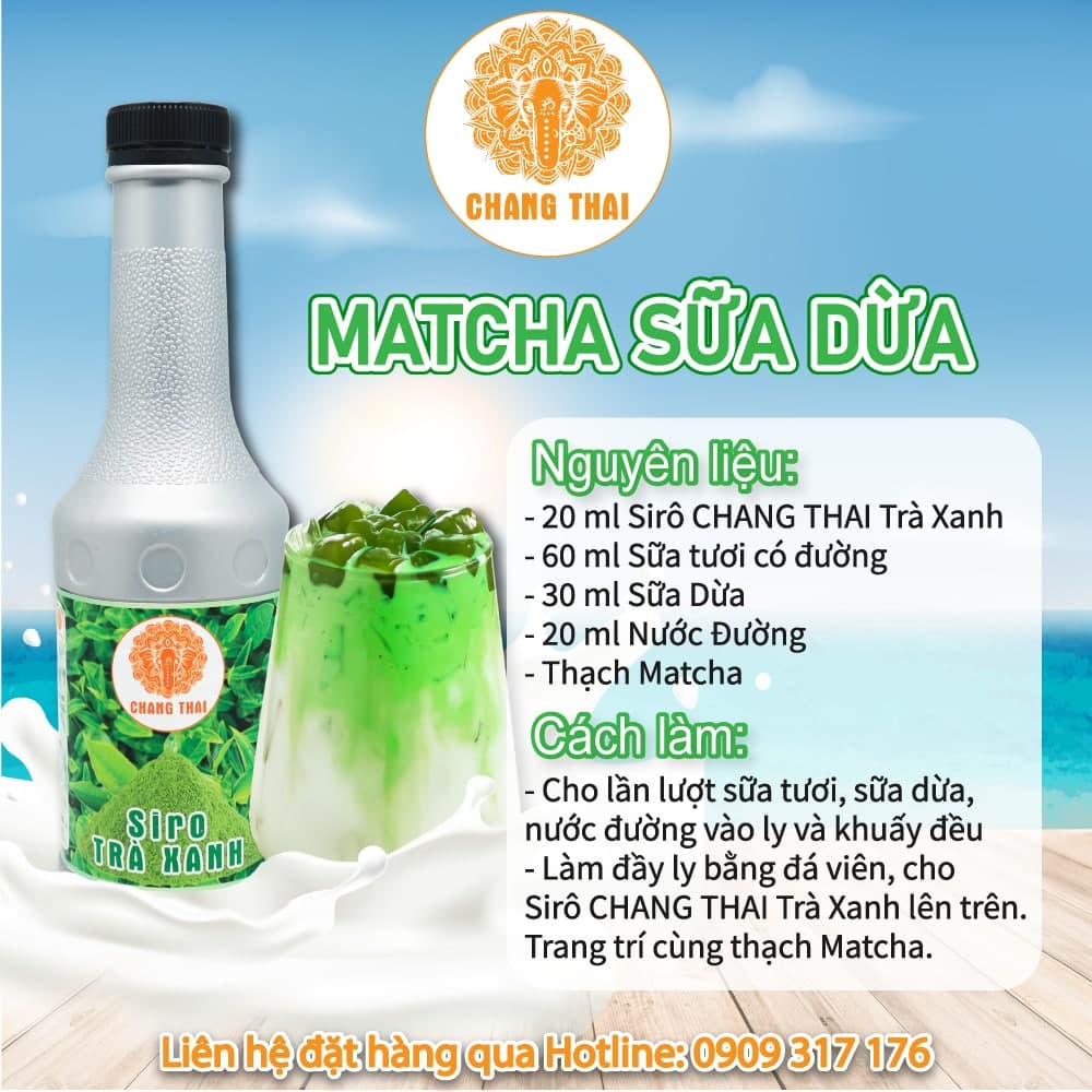 Siro Trà Xanh Chang Thai 1000ml