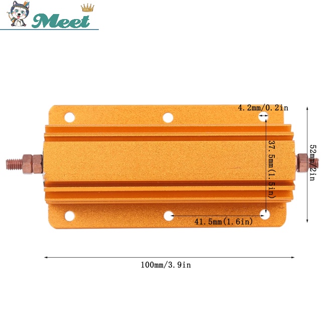 Điện Trở RX24 200W 1R / 2R / 4R / 8R / 10R Bằng Nhôm Chuyên Dụng Cho Máy Biến Âm Thanh Sân Khấu