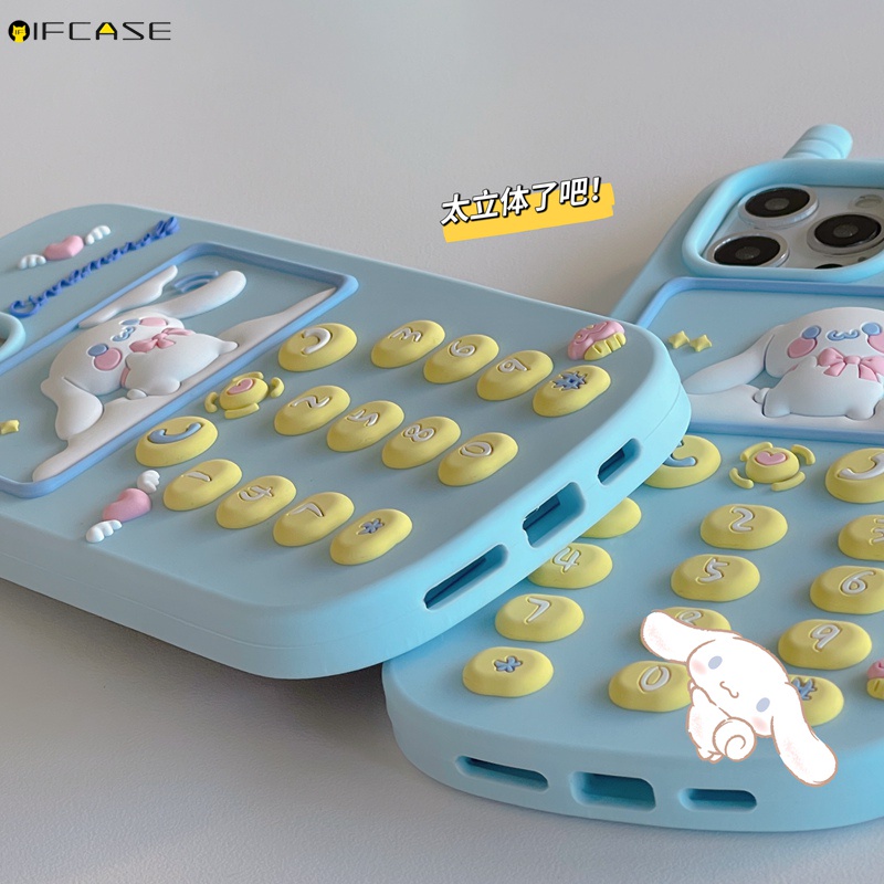 Ốp Điện Thoại Silicone Mềm Họa Tiết Cinnamoroll 3D Cho iPhone 13 12 11 Pro XS Max XR X 7 8 Plus SE 2020