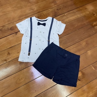 Set công tử hm h&m auth size 6-9m form to