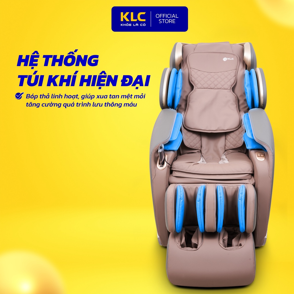 Ghế massage toàn thân cao cấp KLC K8899, Công nghệ nhiệt hồng ngoại, body scan kết hợp con lăn 4D, chất da cao cấp