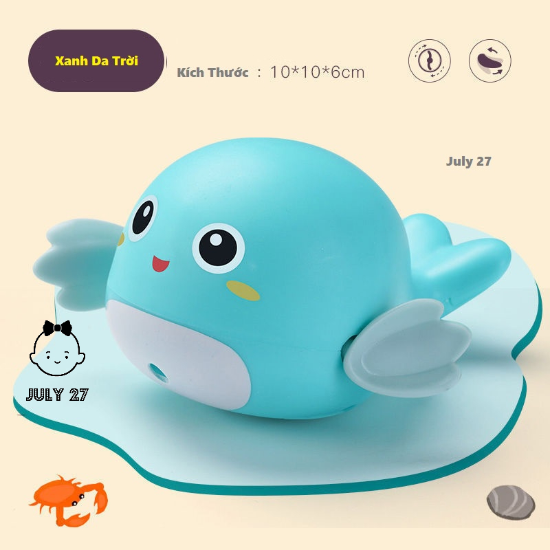 Cá Heo Bơi Lội, Đồ Chơi Thả Bồn Tắm, Cá Heo Bơi Vặn Cót Dễ Thương Cho Bé Yêu  - July 27