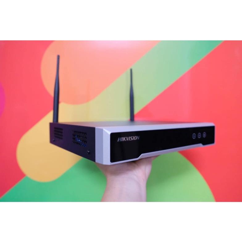 Bộ kit 4 Camera wifi có mic và 1 đầu ghi IP 2MP HIKVISION NK42W0H  CẮM LÀ CHẠY