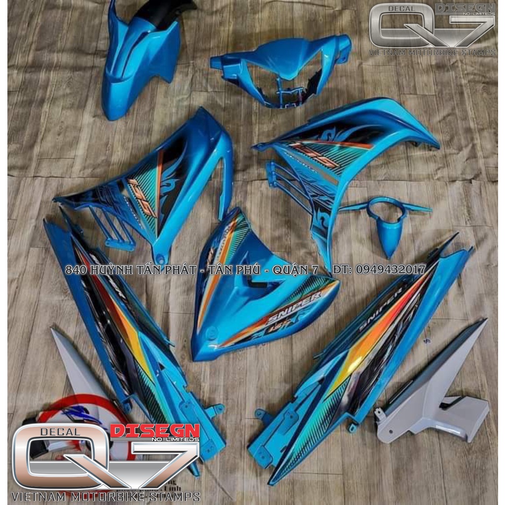 TEM RỜI EXCITER 2011 XANH ĐEN