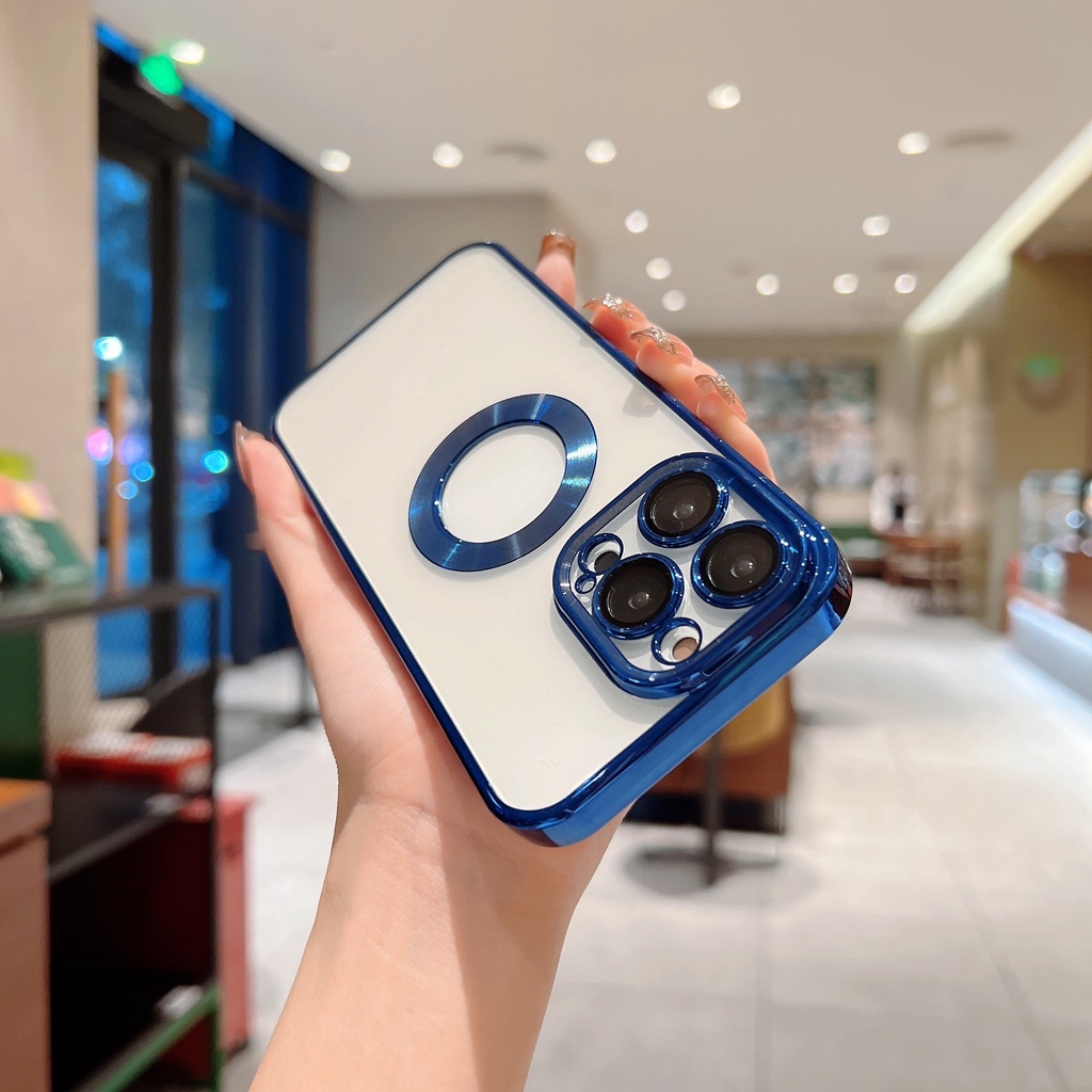 Ốp Lưng Cho Iphone - Ốp điện thoại hở táo viền vuông mạ màu, kính bảo về camera cho iPhone X - 13 Pro Max siêu đẹp