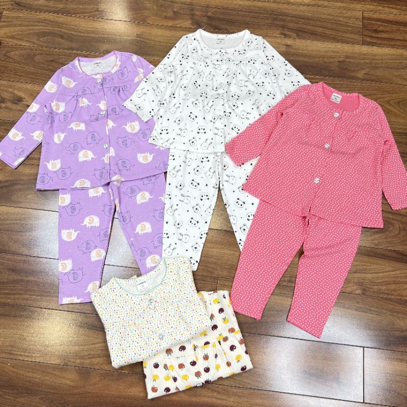 XẢ KHO LẺ MẪU 🎀10-22kg🎀 Bộ thu đông dáng pijama có khuy hoặc dáng babydoll giả yếm bé gái chất bozip Sài Gòn