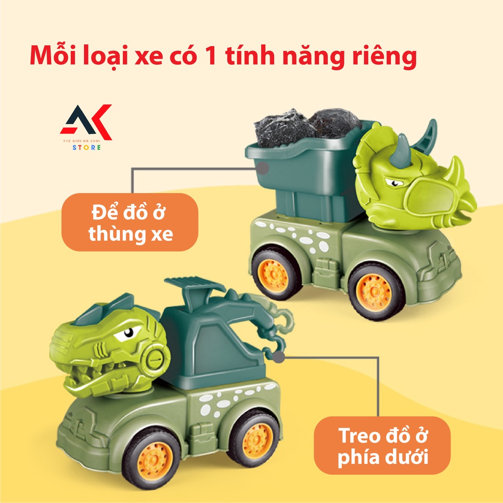 Đồ Chơi Xe Ô tô Khủng Long Chạy Đà Nhiều Mẫu Mã Vui Nhộn Cho Bé - SIÊU HOT