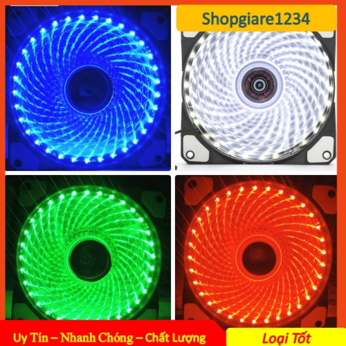 Fan Led 33 Bóng Đèn Led 12cm- Làm Mát Cho Case Máy Tính - Được Chọn Màu