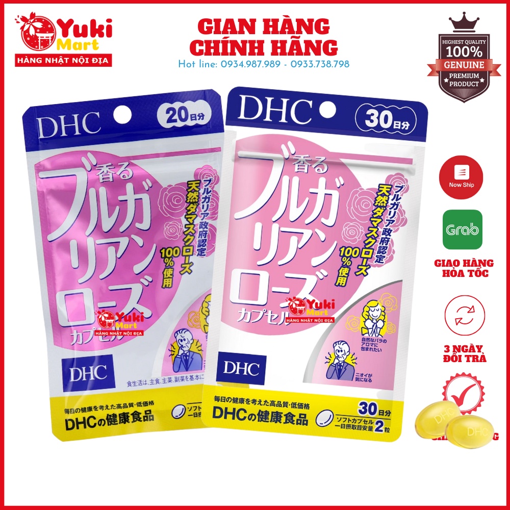 Viên uống hoa hồng làm thơm cơ thể DHC Bulgarian Rose Nhật Bản