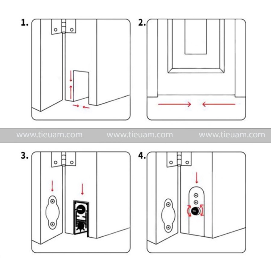 Chân tự co cách âm cửa ADB-BO2 Phụ kiện cách âm chắn gió chân cửa