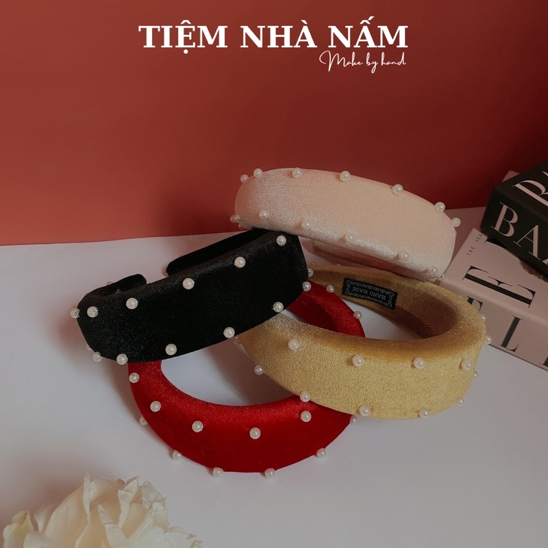 BỜM/ MẤN TÓC NHUNG TẾT KẾT HẠT NHỎ - [ Nhà Nấm handmade ]