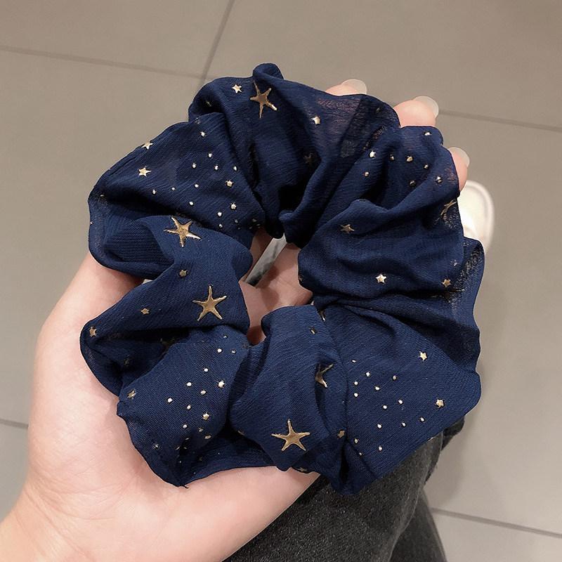 Dây cột tóc vải scrunchies ngôi sao nhỏ - đồ buộc tóc crunchies hình trái dâu ngọt ngào cho nữ và bé gái phong cách Hàn
