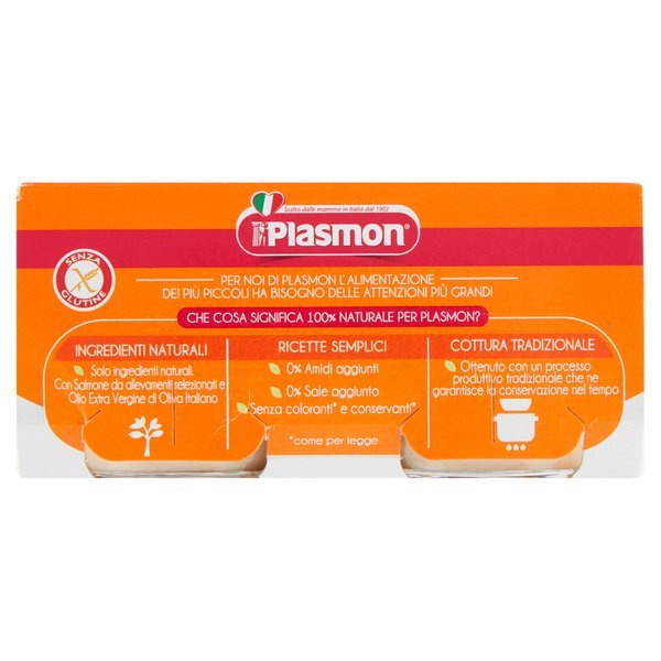 Lốc Cá Hồi, Khoai Tây Plasmon 160g (2 Hũ x 80g) (Date 31/08/2023)