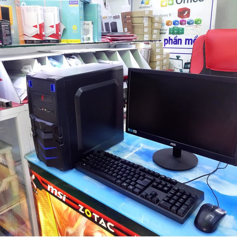 [ Chip I5 Ram 8G ] Thùng Case Máy Tính Chiến Game Liên Minh PUBG GTA5 Đột